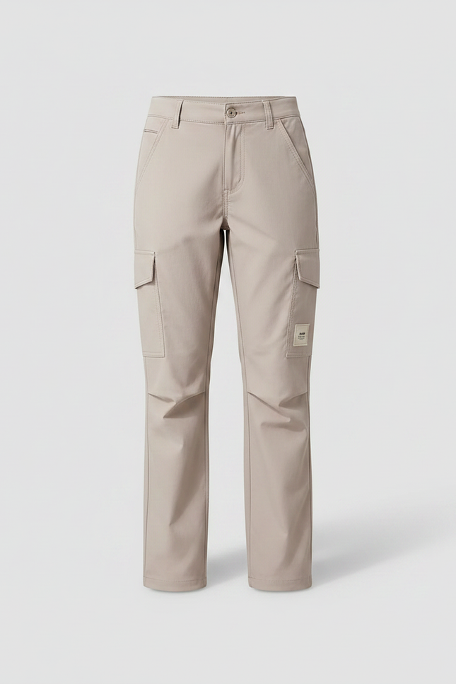 Pantalon Randonnée Beige Cargo Léger Enfant Décontracté - Polyester - vue 3