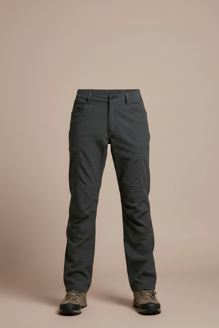 Pantalon Randonnée Gris Foncé Cargo Enfant Uni Décontracté - Polyester - vue 3