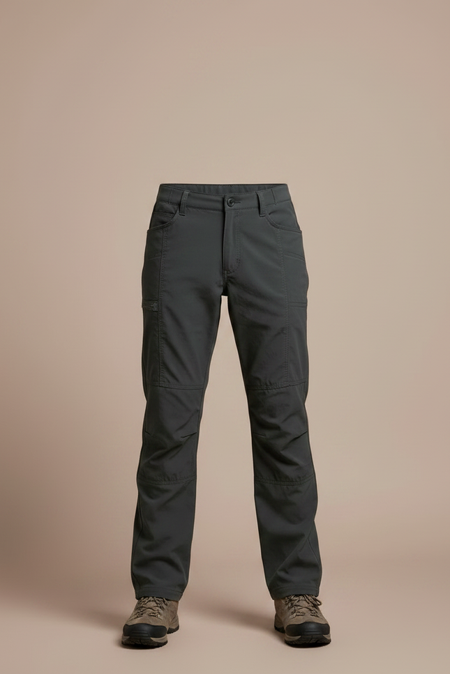 Pantalon Randonnée Gris Foncé Cargo Enfant Uni Décontracté - Polyester - vue 3