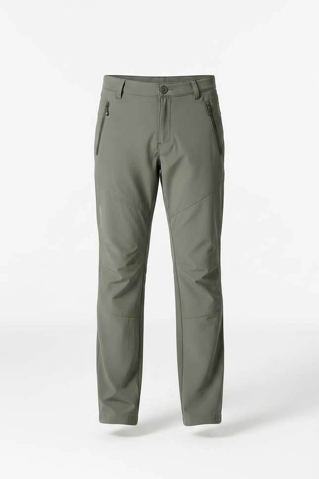 Pantalon Randonnée Vert Kaki Enfant Léger Respirant - Polyester - vue 3