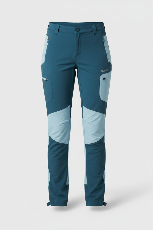 Pantalon Randonnée Femme Bicolore Bleu Extensible Léger - Polyester - vue 3
