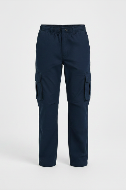 Pantalon Randonnée Bleu Marine Cargo Enfant Décontracté - Polyester - vue 3