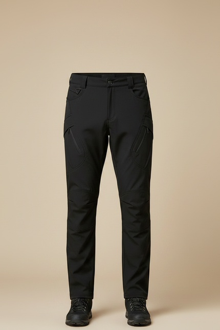 Pantalon Randonnée Noir Cargo Multi-Poches Confortable Homme - Polyester - vue 3
