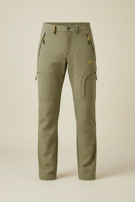 Pantalon Randonnée Kaki Softshell Imperméable Stretch Homme - Polyester - vue 3