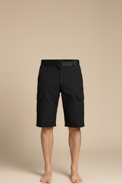 Pantalon Randonnée Noir Cargo Léger Homme Court - Polyester - vue 3