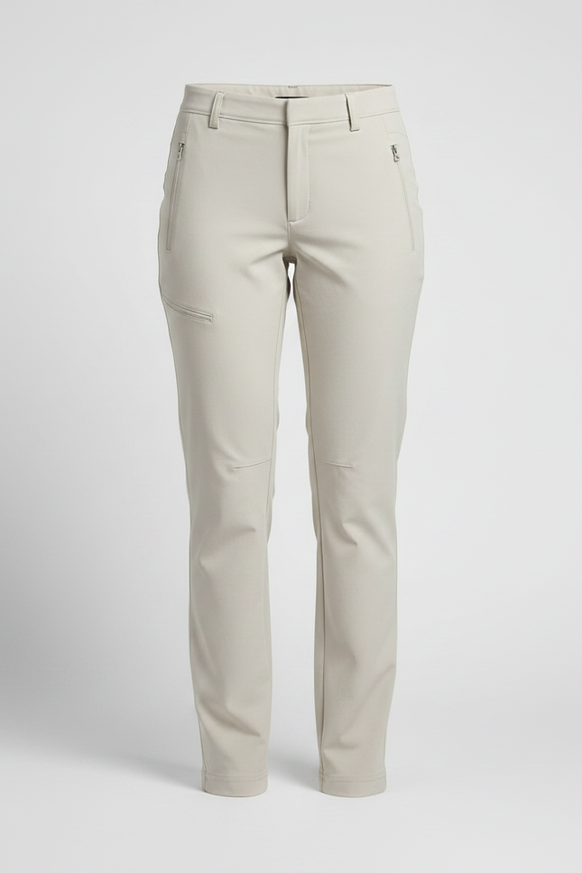 Pantalon Randonnée Beige Femme Coupe Droite Léger - Polyester - vue 3