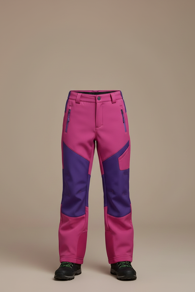 Pantalon Randonnée Enfant Bicolore Imperméable Léger - Multicolore Polyester - vue 3
