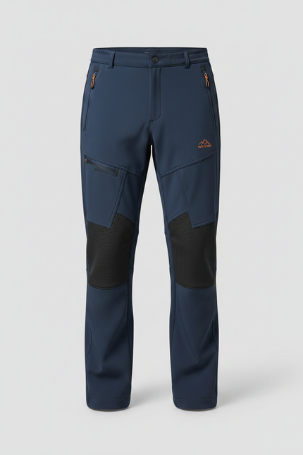 Pantalon Randonnée Doublé Polaire Homme - Marine Polyester - vue 3