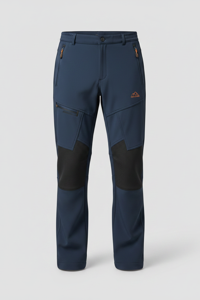 Pantalon Randonnée Doublé Polaire Homme - Marine Polyester - vue 3