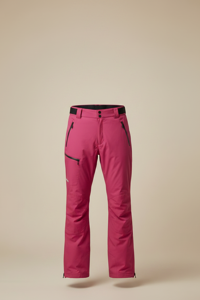 Pantalon Randonnée Rose Imperméable Bretelles Ski Homme - Polyester - vue 3