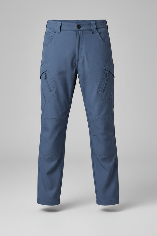 Pantalon Randonnée Bleu Cargo Multipoches Enfant - Polyester - vue 3
