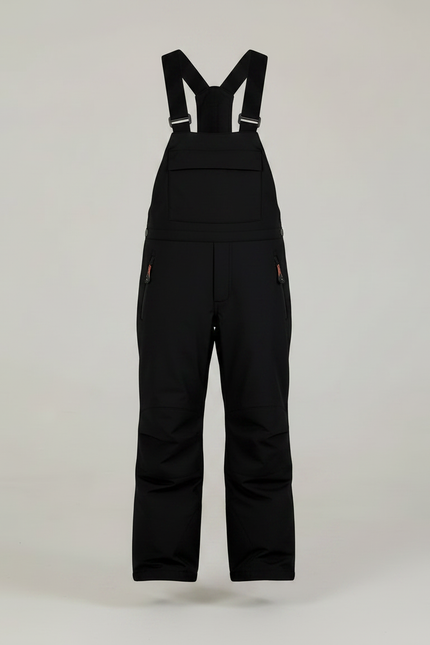 Pantalon Randonnée Noir Bretelles Imperméable Enfant Hiver - Polyester - vue 3