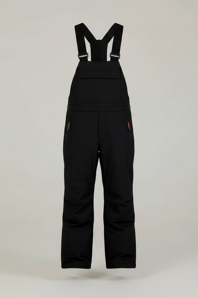 Pantalon Randonnée Noir Bretelles Imperméable Enfant Hiver - Polyester - vue 3
