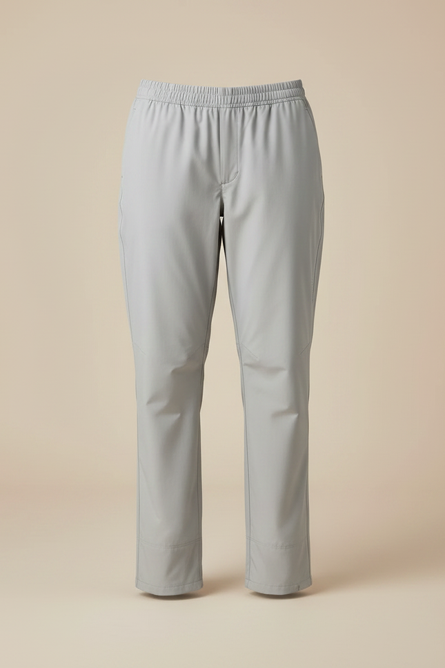 Pantalon Randonnée Gris Clair Imperméable Léger Femme - Polyester - vue 3