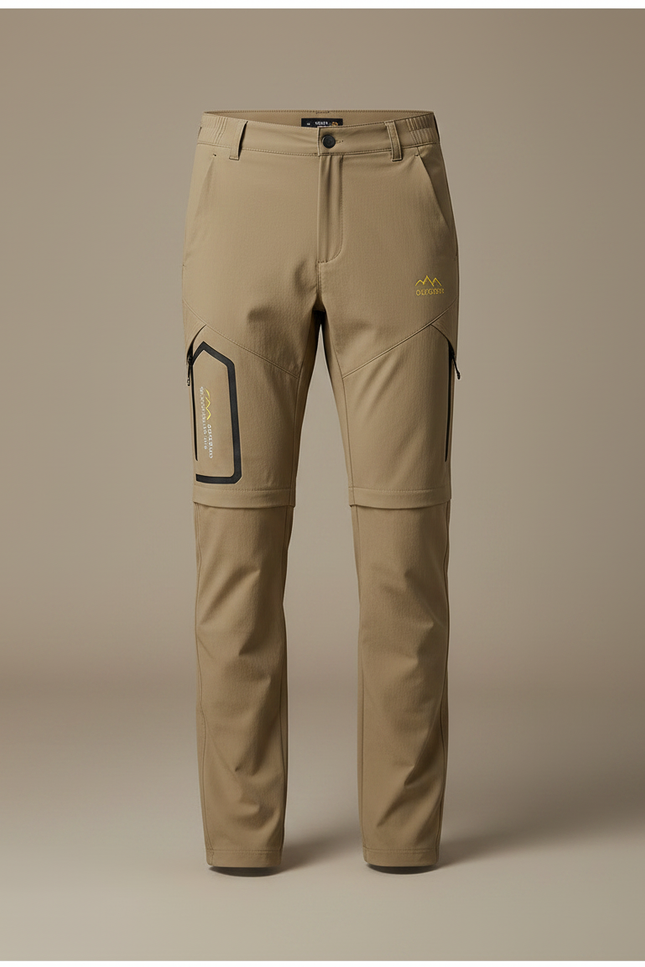 Pantalon Randonnée Convertible Beige Léger Séchage Rapide Homme - Polyester - vue 3