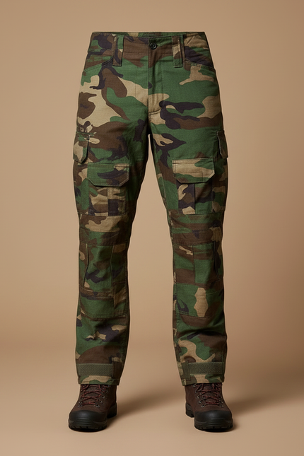 Pantalon Randonnée Camouflage Multipoches Homme Robuste Militaire - Multicolore Toile - vue 3