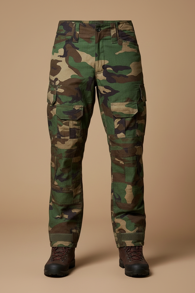 Pantalon Randonnée Camouflage Multipoches Homme Robuste Militaire - Multicolore Toile - vue 3