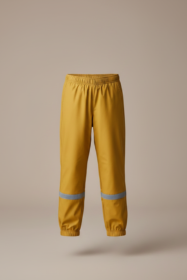 Pantalon Randonnée Jaune Imperméable Réfléchissant Enfant - Polyester - vue 3