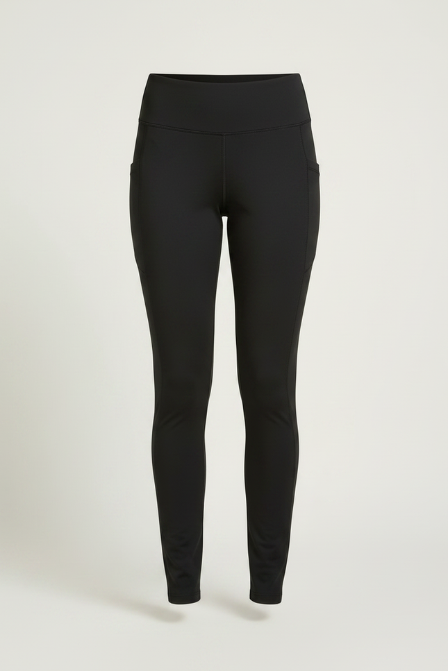 Pantalon Randonnée Noir Femme Polaire Taille Haute - Molleton - vue 3