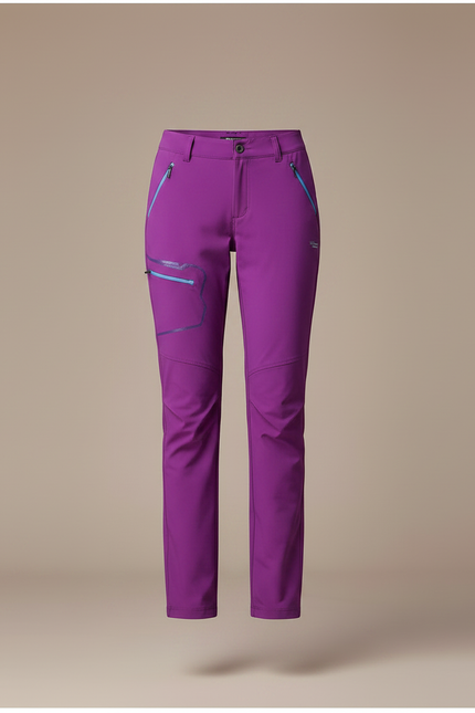 Pantalon Randonnée Violet Extensible Respirant Femme - Polyester - vue 3
