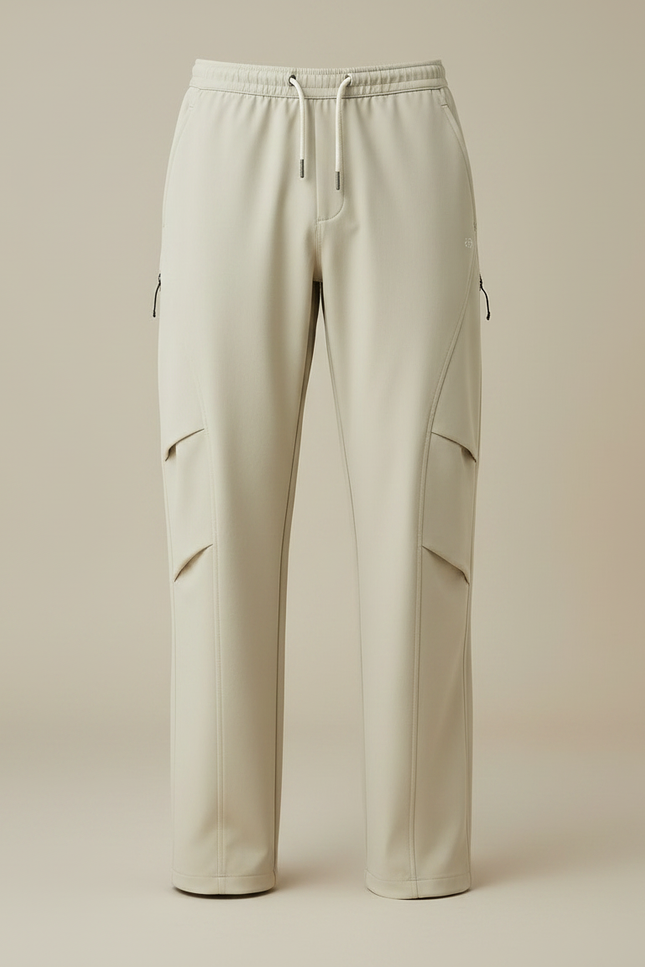 Pantalon Randonnée Beige Cargo Confortable Imperméable Homme - Polyester - vue 3