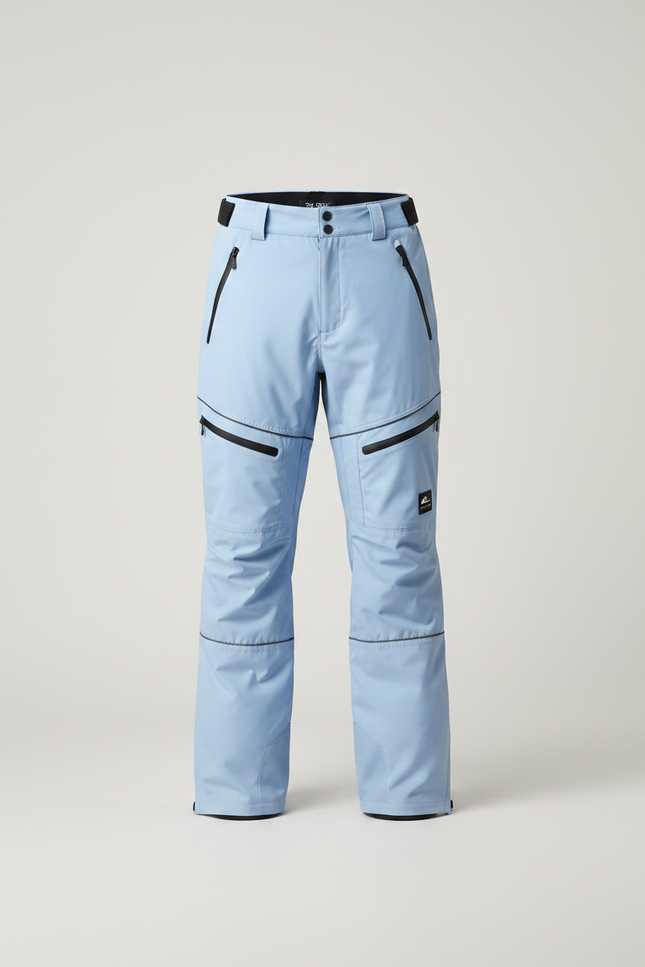 Pantalon Randonnée Bleu Ciel Bretelles Imperméable Homme - Polyester - vue 3