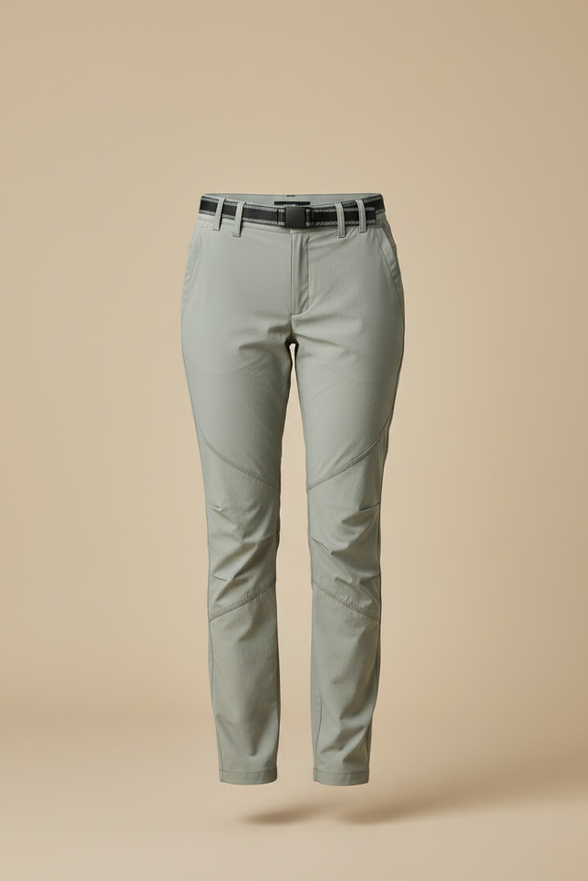Pantalon Randonnée Femme Gris Clair Stretch Léger - Polyester - vue 3