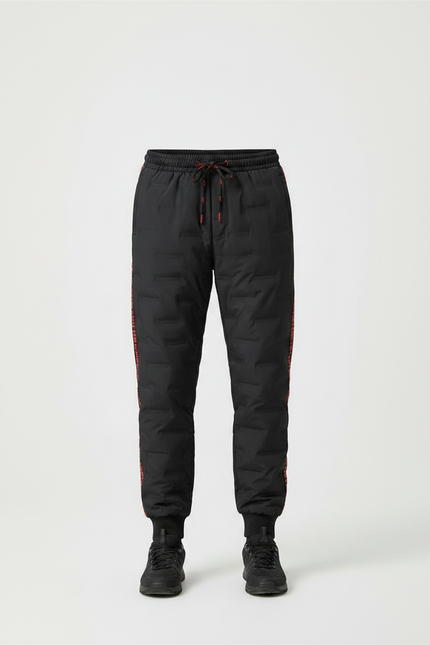 Pantalon Randonnée Noir Matelassé Homme Sport Hiver - Polyester - vue 3