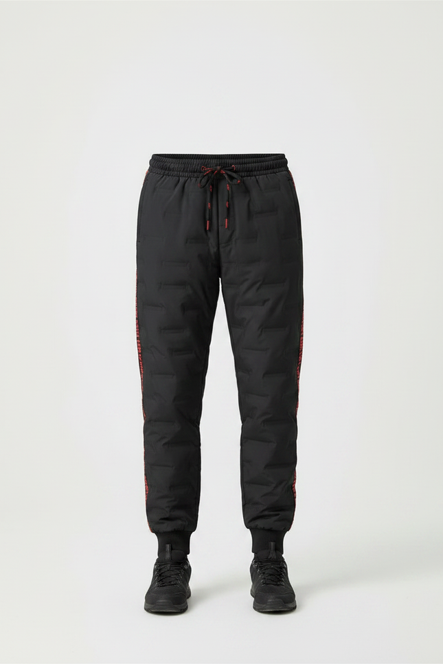 Pantalon Randonnée Noir Matelassé Homme Sport Hiver - Polyester - vue 3