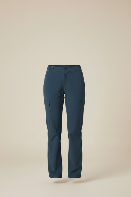 Pantalon Randonnée Femme Cargo Bleu Extensible Léger - Polyester - vue 3