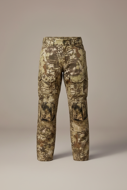 Pantalon Randonnée Camouflage Cargo Multipoches Enfant - Multicolore Polyester - vue 3