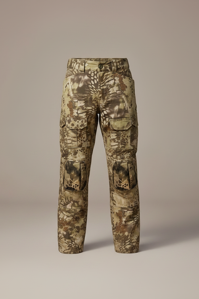 Pantalon Randonnée Camouflage Cargo Multipoches Enfant - Multicolore Polyester - vue 3