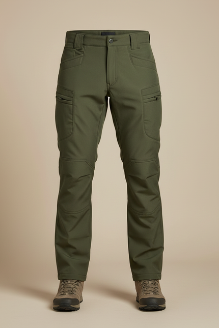 Pantalon Randonnée Vert Militaire Homme Cargo Tactique - Kaki Polyester - vue 3
