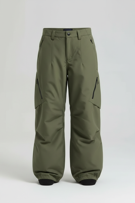 Pantalon Randonnée Kaki Ample Imperméable Enfant - Polyester - vue 3