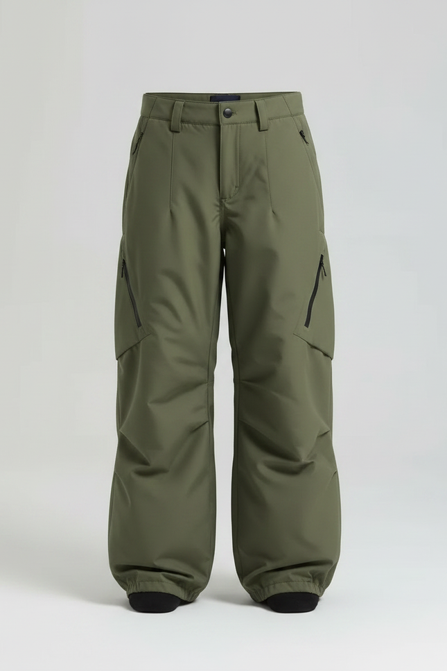Pantalon Randonnée Kaki Ample Imperméable Enfant - Polyester - vue 3