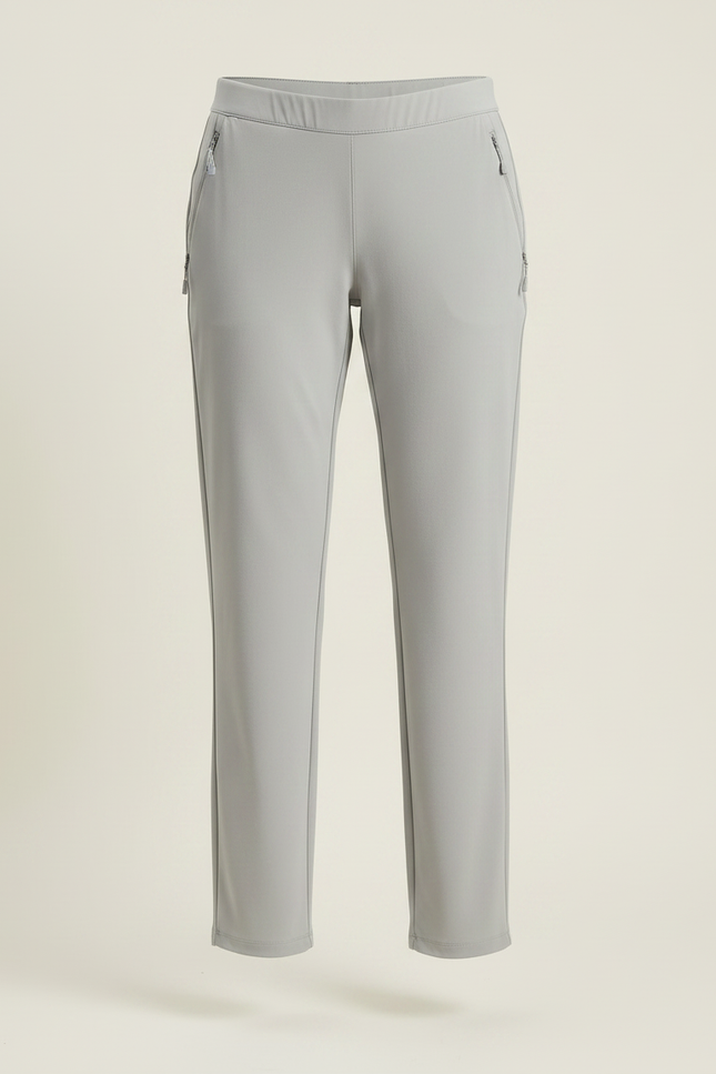 Pantalon Randonnée Femme Gris Clair Léger Élastique - Polyester - vue 3