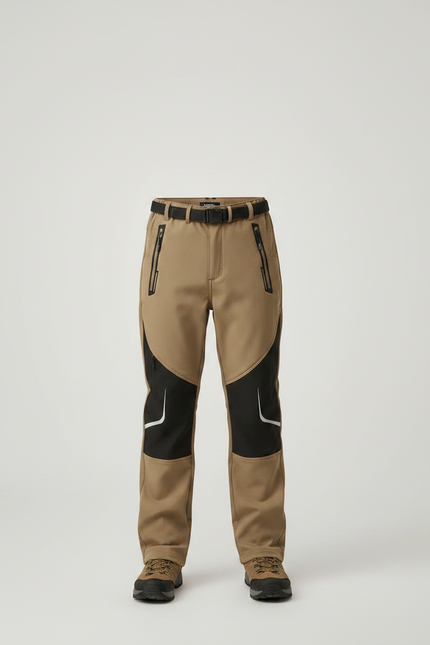 Pantalon Randonnée Kaki Bicolore Renforcé Enfant Hiver - Polyester - vue 3