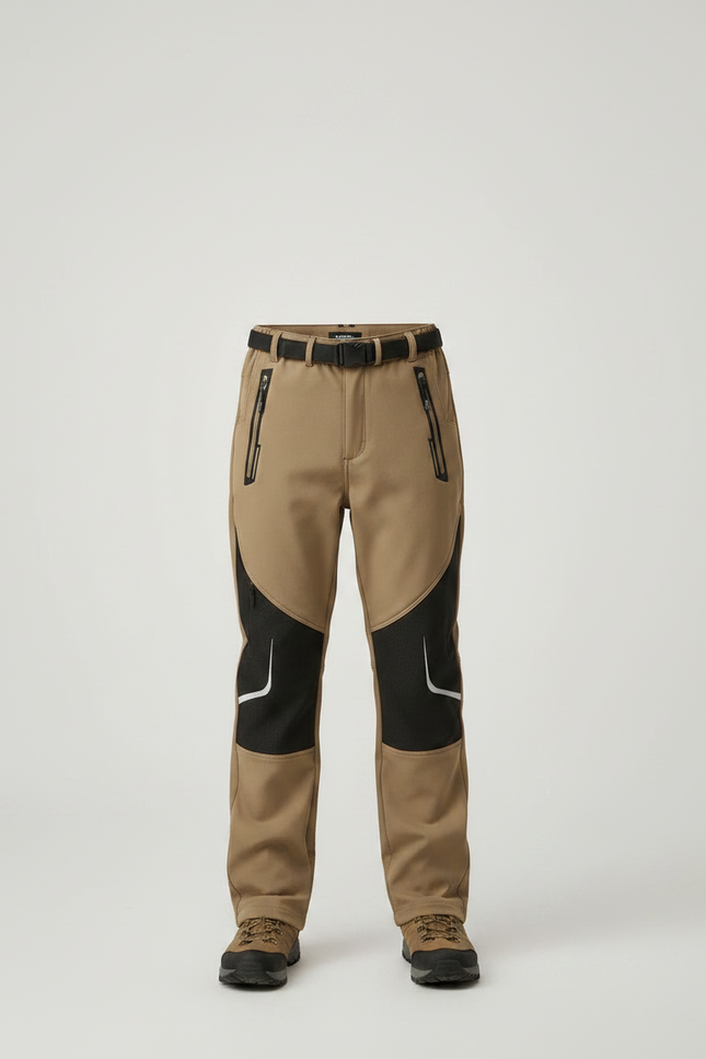 Pantalon Randonnée Kaki Bicolore Renforcé Enfant Hiver - Polyester - vue 3