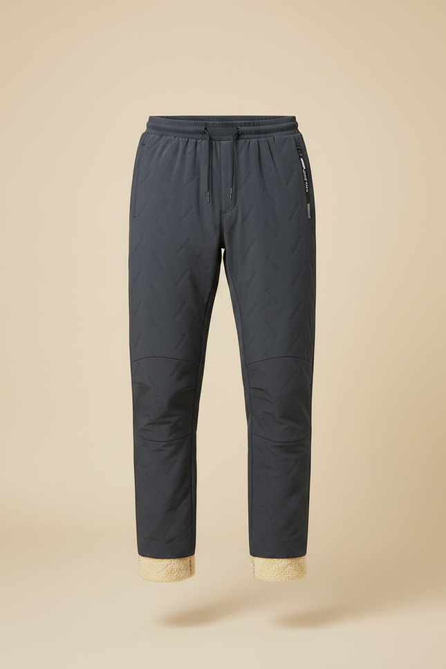 Pantalon Randonnée Rembourré Matelassé Gris Chaud Homme - Polyester - vue 3