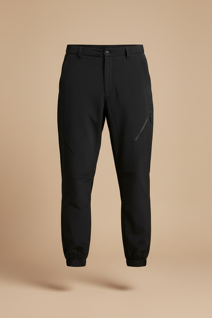 Pantalon Randonnée Noir Léger Jogger Zippé Homme - Polyester - vue 3