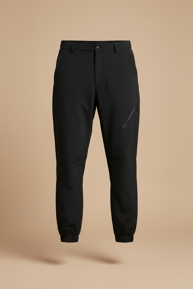 Pantalon Randonnée Noir Léger Jogger Zippé Homme - Polyester - vue 3