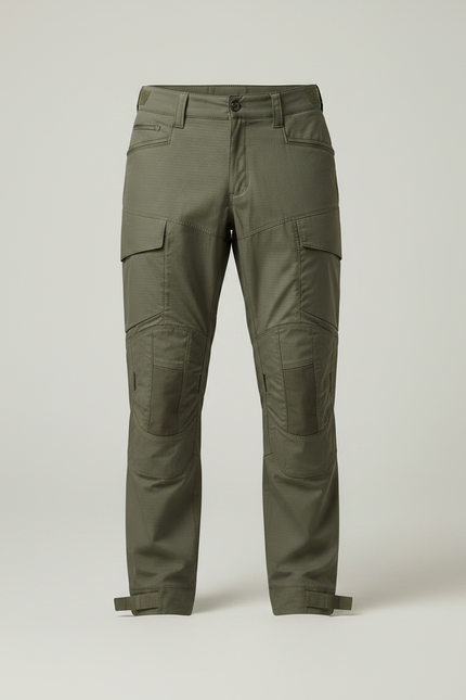 Pantalon Randonnée Kaki Cargo Homme Tactique Renforcé - Polyester - vue 3