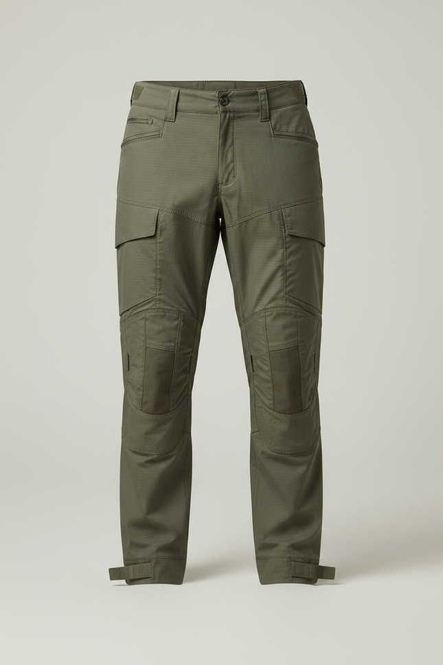Pantalon Randonnée Kaki Cargo Homme Tactique Renforcé - Polyester - vue 3