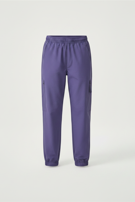 Pantalon Randonnée Enfant Violet Léger Cargo Élastiqué - Polyester - vue 3