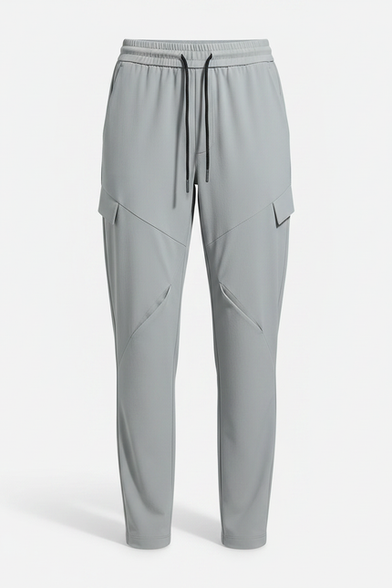 Pantalon Randonnée Gris Cargo Stretch Ajustable Léger - Polyester - vue 3