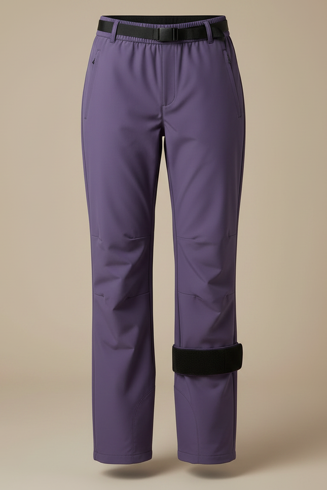 Pantalon Randonnée Violet Imperméable Ceinture Femme Hiver - Polyester - vue 3