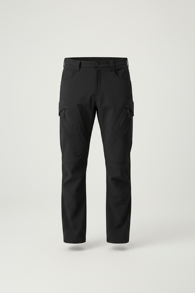 Pantalon Randonnée Noir Cargo Softshell Homme - Polyester - vue 3