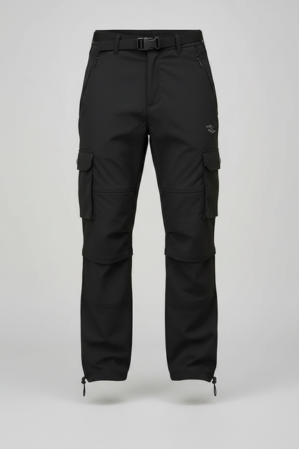 Pantalon Randonnée Noir Convertible Léger Cargo Homme - Polyester - vue 3