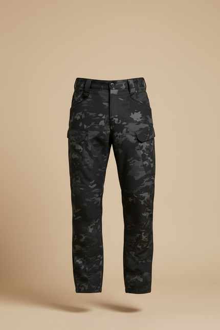 Pantalon Randonnée Camouflage Militaire Multi-Poches Homme - Imprimé Polyester - vue 3
