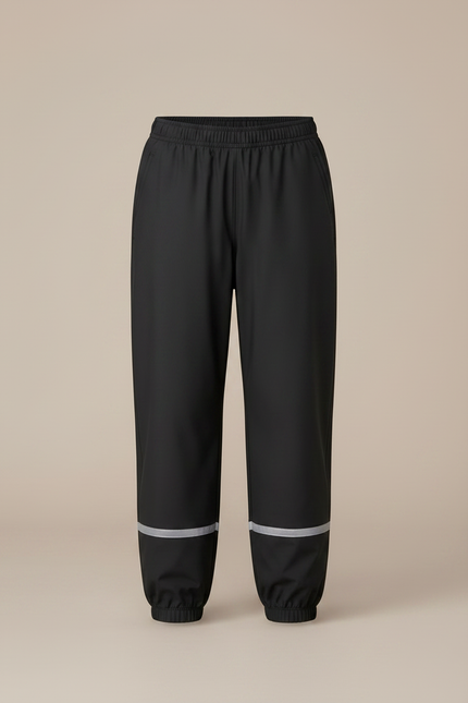 Pantalon Randonnée Noir Imperméable Réfléchissant Enfant - Polyester - vue 3